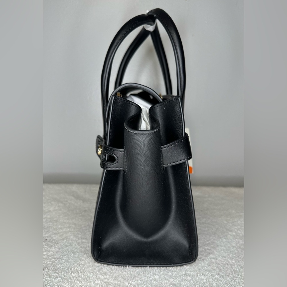Michael Kors Carmen Medium Belted Black Satchel - Picture 4 of 6